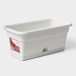 Ящик балконный для цветов, 8 л, 40×20×17 см, пластиковый, цвет мраморный