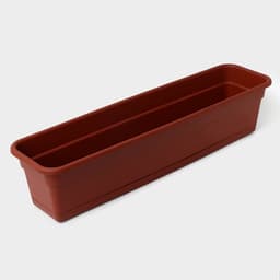 Ящик балконный для цветов, 16 л, 80×20×17 см, пластиковый, цвет терракот