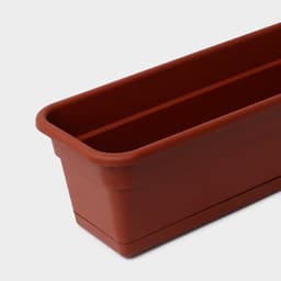 Ящик балконный для цветов, 16 л, 80×20×17 см, пластиковый, цвет терракот