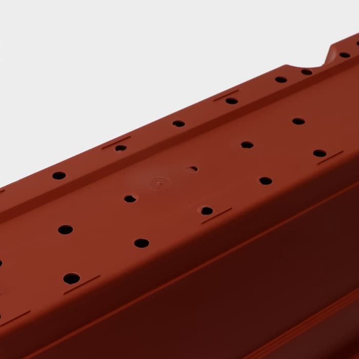 Ящик балконный для цветов, 16 л, 80×20×17 см, пластиковый, цвет терракот