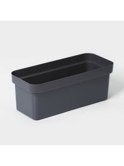 Ящик балконный для цветов «Эко», 8 л, 40×17×15.5 см, пластиковый, цвет тёмный гранит