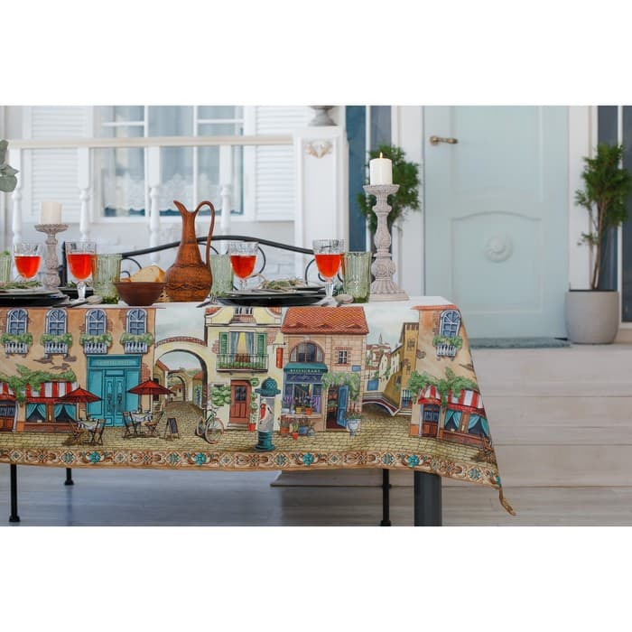 Скатерть «Этель: Италия», 110×150 см, 100% хлопок, саржа 190 г/м²