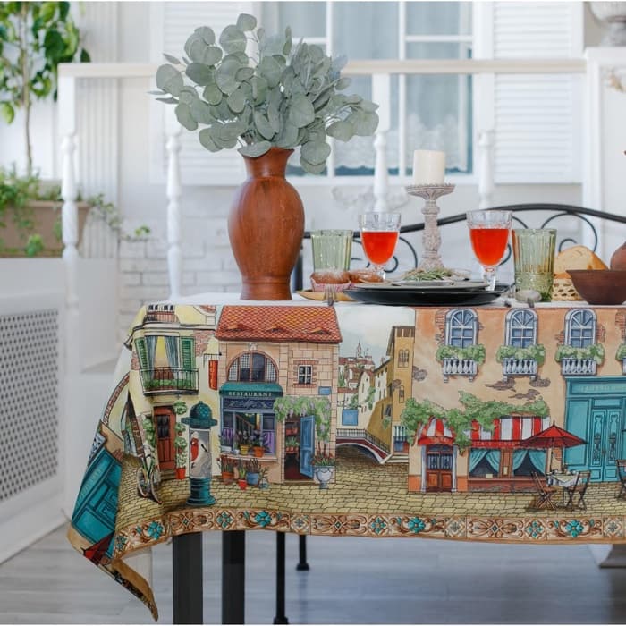 Скатерть «Этель: Италия», 110×150 см, 100% хлопок, саржа 190 г/м²