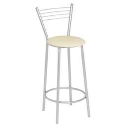 Стул барный «Клик Мебель», со спинкой, искусственная кожа, цвет светло - бежевый