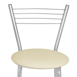 Стул барный «Клик Мебель», со спинкой, искусственная кожа, цвет светло - бежевый