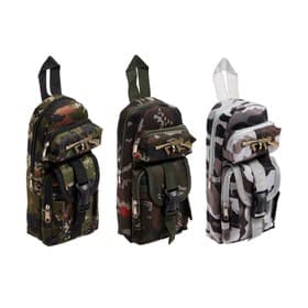 Пенал школьный «Рюкзачок-милитари», на молнии, 2 отделения, МИКС