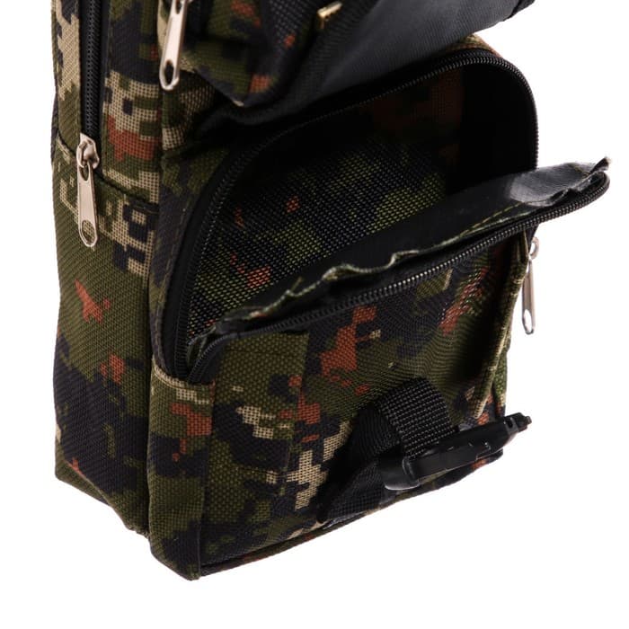 Пенал школьный «Рюкзачок-милитари», на молнии, 2 отделения, МИКС