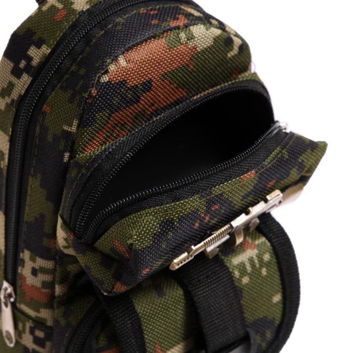 Пенал школьный «Рюкзачок-милитари», на молнии, 2 отделения, МИКС