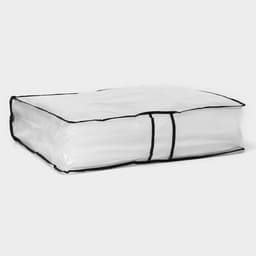 Кофр для хранения вещей, 53×45×15 см, прозрачный, цветной замок