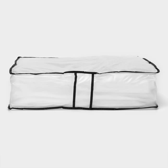 Кофр для хранения вещей, 53×45×15 см, прозрачный, цветной замок