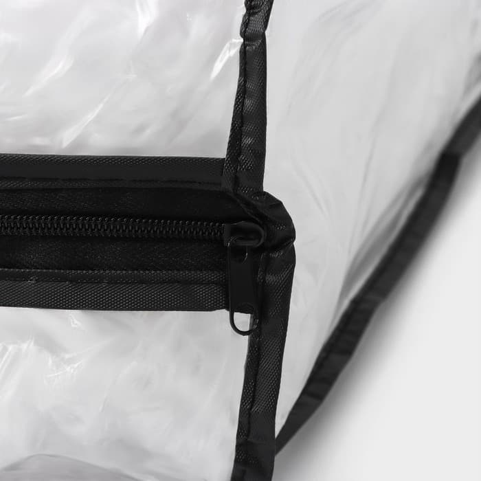 Кофр для хранения вещей, 53×45×15 см, прозрачный, цветной замок