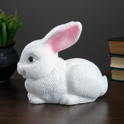 Копилка для денег «Зайчик», гипс, белый, 18×11×15 см