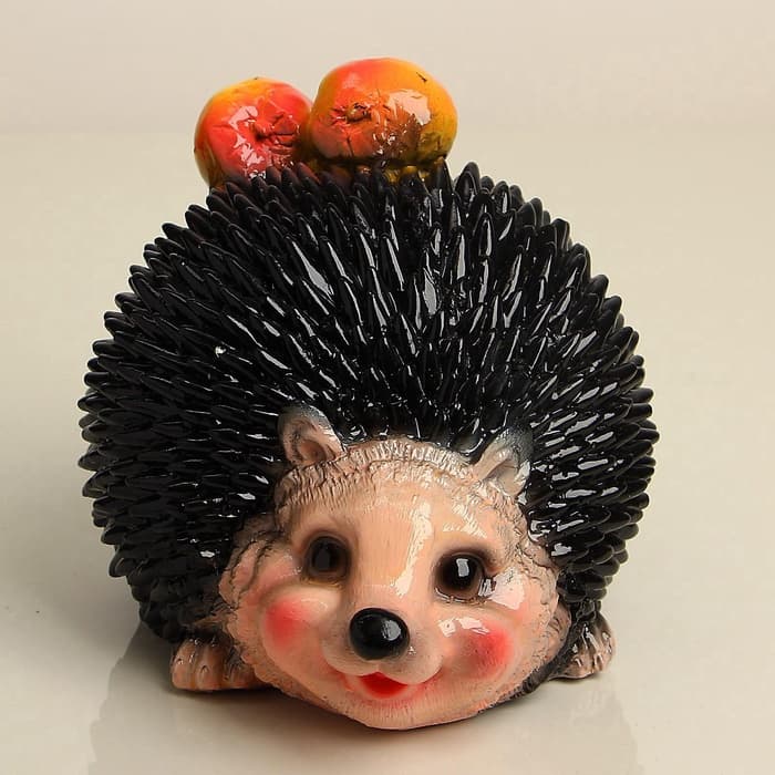 Садовая фигура из гипса «Еж с яблоками», 14×19×16 см