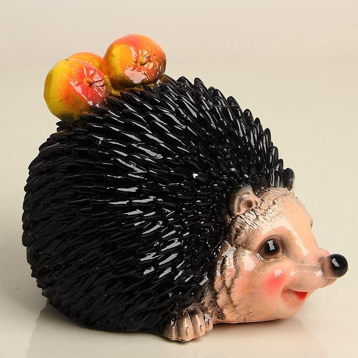 Садовая фигура из гипса «Еж с яблоками», 14×19×16 см