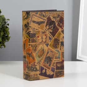 Шкатулка книга - сейф «Коллекция почтовых марок», дерево, искусственная кожа, 21×13×5 см