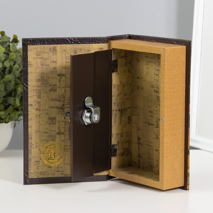 Шкатулка книга - сейф «Коллекция почтовых марок», дерево, искусственная кожа, 21×13×5 см