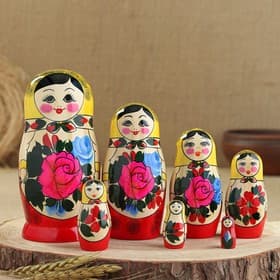 Матрёшка дерево «Семёновская», 7-и кукольная, высшая категория