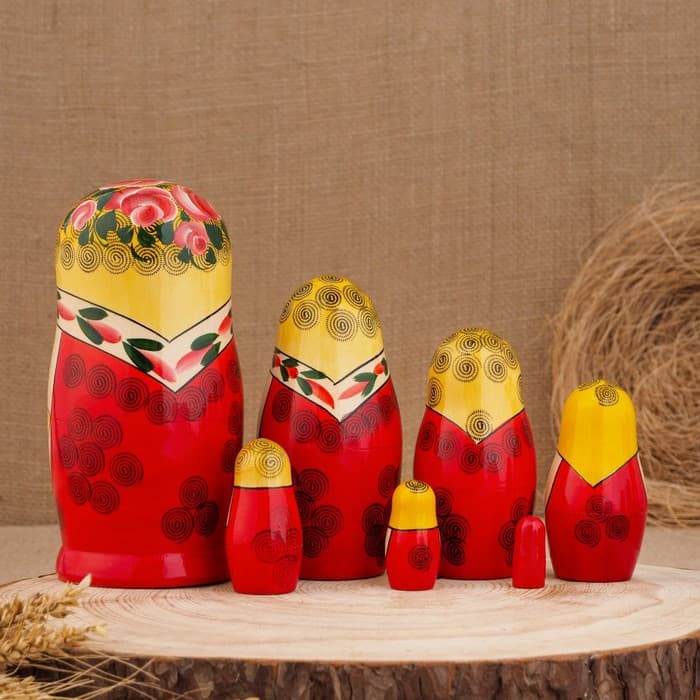 Матрёшка дерево «Семёновская», 7-и кукольная, высшая категория