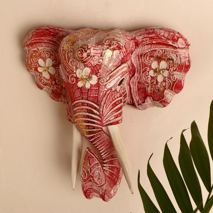 Сувенир «Голова слона», 28×26×10.5 см, дерево