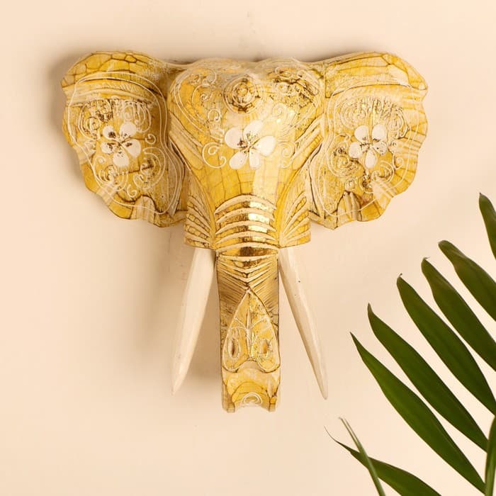 Сувенир «Голова слона», 28×26×10.5 см, дерево