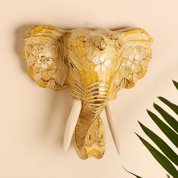 Сувенир «Голова слона», 28×26×10.5 см, дерево