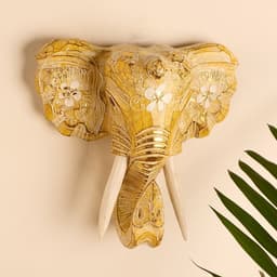 Сувенир «Голова слона», 28×26×10.5 см, дерево