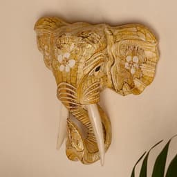 Сувенир «Голова слона», 28×26×10.5 см, дерево