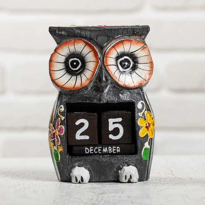 Календарь деревянный «Сова», 8.5×6×13 см