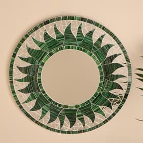 Панно зеркальное «Бежевое солнце», 40×1×40 см