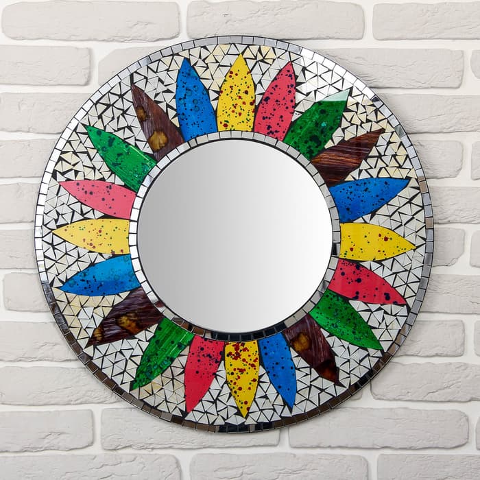 Панно зеркальное «Разноцветное солнце», 60×1×60 см