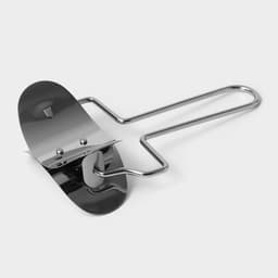 Ролик для вырезания кругов из теста Доляна, d=8 см, нержавеющая сталь, серебристый