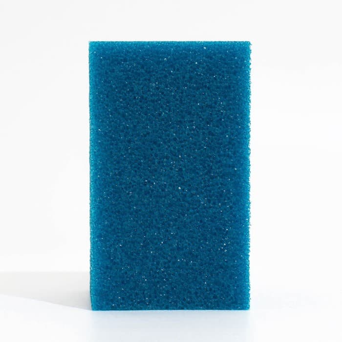 Губка прямоугольная для фильтра № 15, крупнопористая, 12×12×20 см, синяя