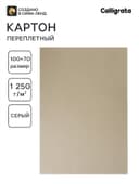 Картон переплётный (обложечный) 2.0 мм, 70×100 см, 1250 г/м², серый