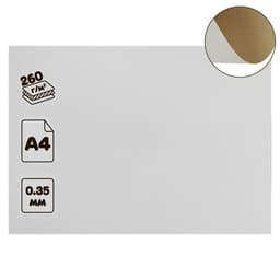 Картон хром-эрзац А4 (21×30 см), немелованный, 0.35 мм, 260 г/м²