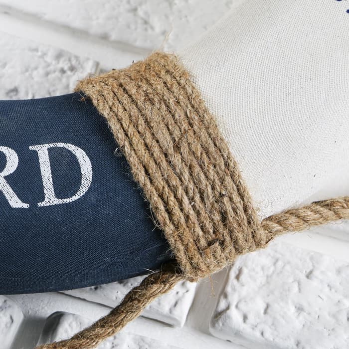 Декор настенный, панно спасательный круг с бечевкой Welcome on board, якоря, 7×50×50 см