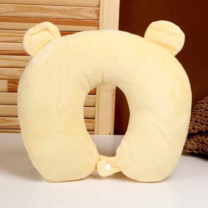 Подушка для путешествий на шею «Мишка», с маской для сна