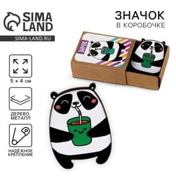 Значок в коробочке «Панда» 5×4 см