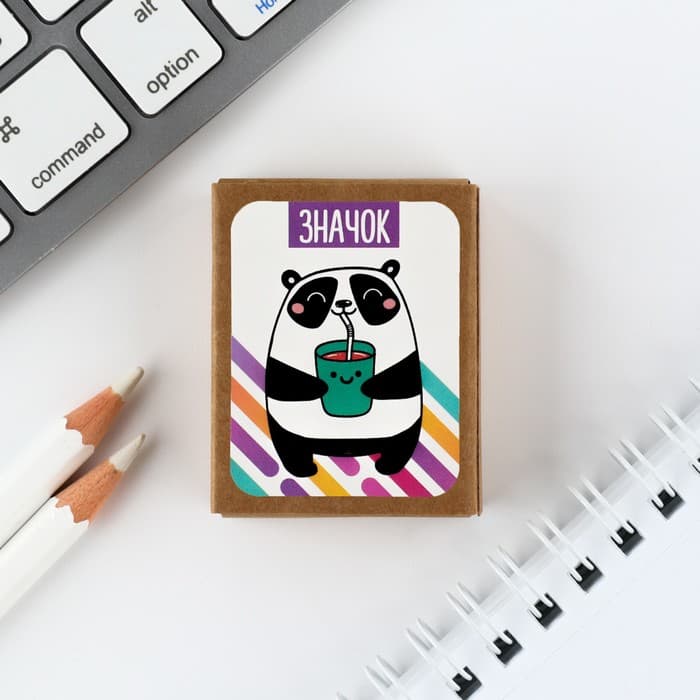 Значок в коробочке «Панда» 5×4 см