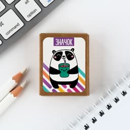 Значок в коробочке «Панда» 5×4 см