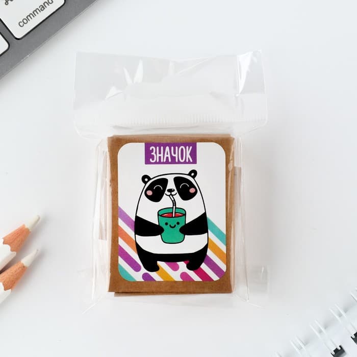Значок в коробочке «Панда» 5×4 см