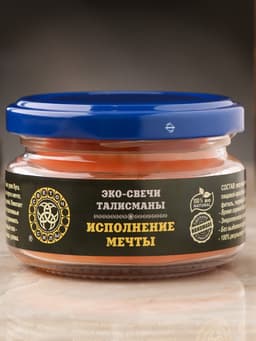 Свеча-эко магическая «Исполнение мечты», из натурального воска, 7×5 см