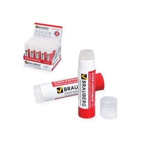 Клей-карандаш ПВП 15 г BRAUBERG, прозрачный