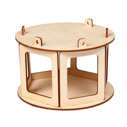 Деревянная кормушка - конструктор для птиц «Беседка», своими руками, 16.5×16.5×10 см, Greengo