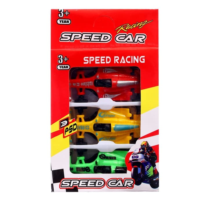 Машина «Гоночный болид», набор 3 шт., МИКС