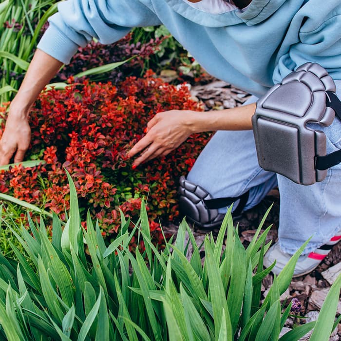 Наколенники садовые, универсальные, 20×17 см, серые