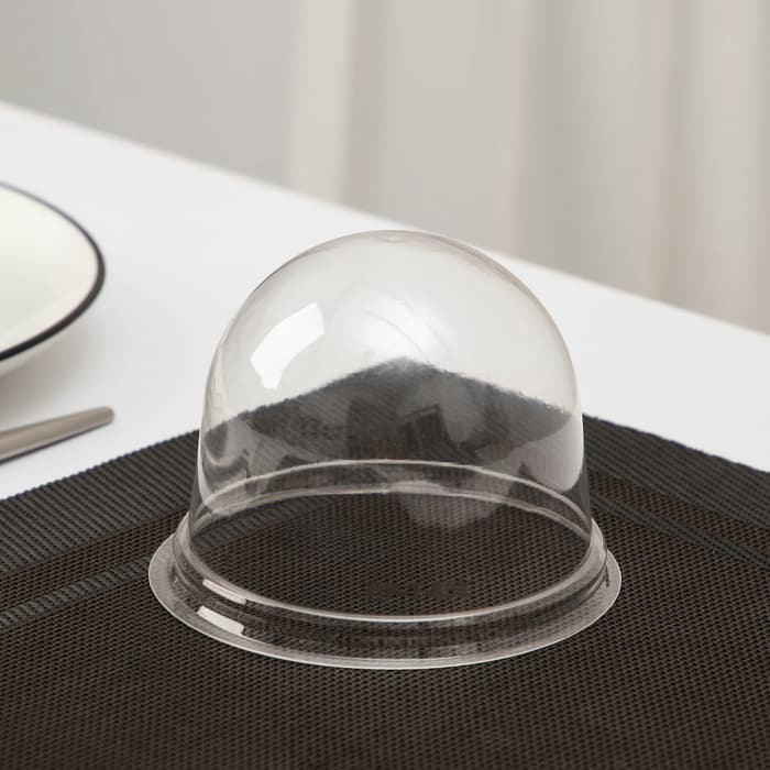 Крышка - купол одноразовый к контейнеру ПР-Т-85К, пластик, круглый, 11×8.2 см, прозрачный