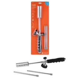 Газовая горелка на цанговый баллон, с трубными удлинителями сопла, анти-вспышка, ручной поджиг, 78×9