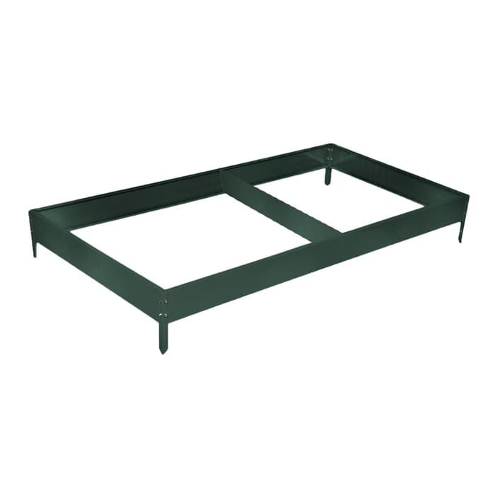 Грядка оцинкованная, 295×100×15 см, тёмно-зеленая, Greengo