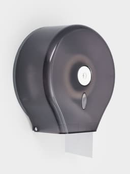 Диспенсер - держатель туалетной бумаги, 28×27.5×12 см, втулка 6.5 см, пластик, чёрный