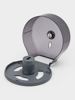 Диспенсер - держатель туалетной бумаги, 28×27.5×12 см, втулка 6.5 см, пластик, чёрный